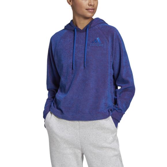 adidas Tops - Adidas Hoodie Jacket Top NWT Team Royal Blue Scarlet Melange Small Pullover